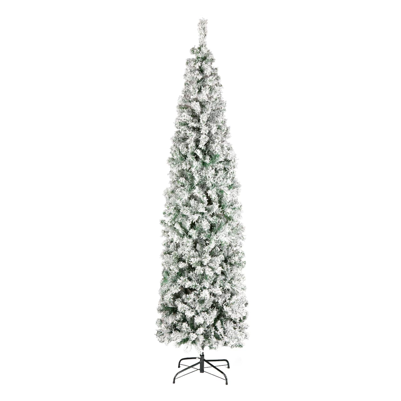 7.5ft. Unlit Acacia Medium Flocked Artificial Christmas Tree